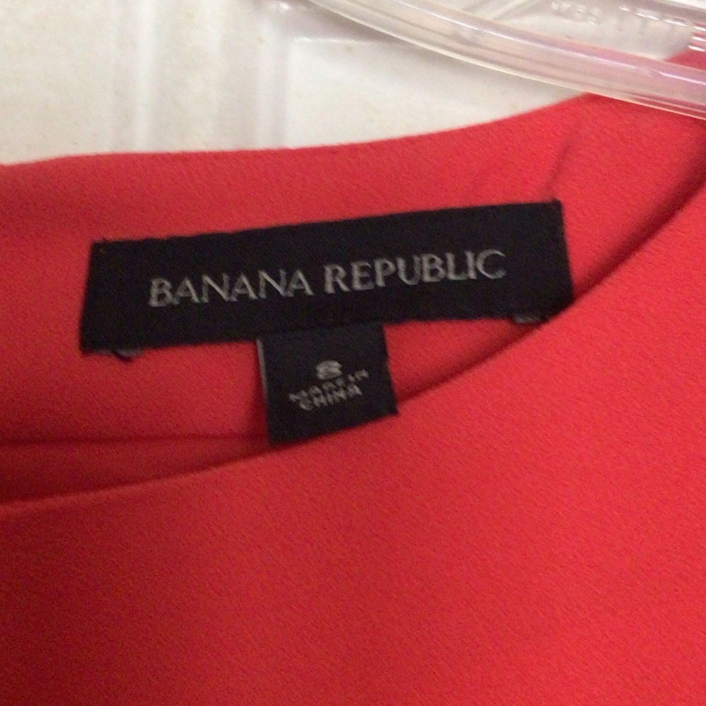 Banana Republic Red Flared Sleeve Dress 8​ - Picture 5 of 7